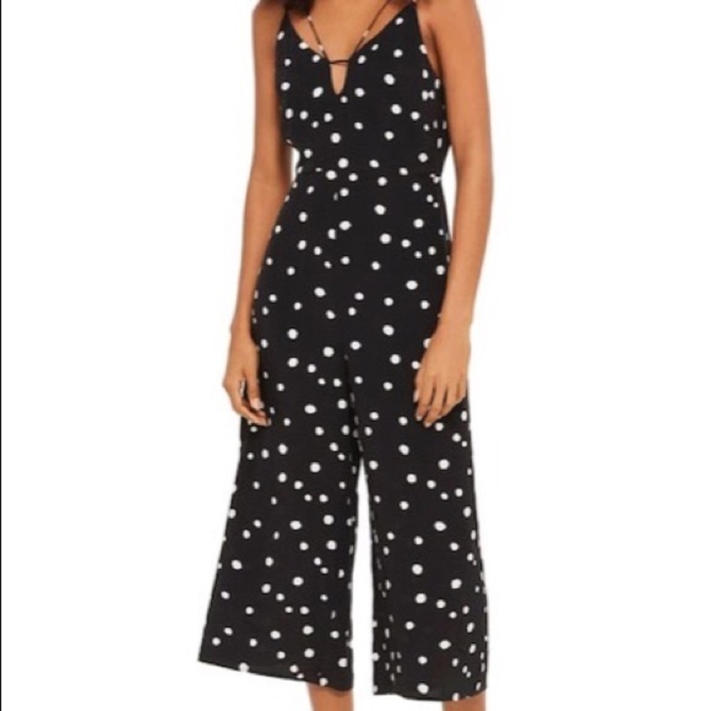Black polka dot Topshop jumpsuit